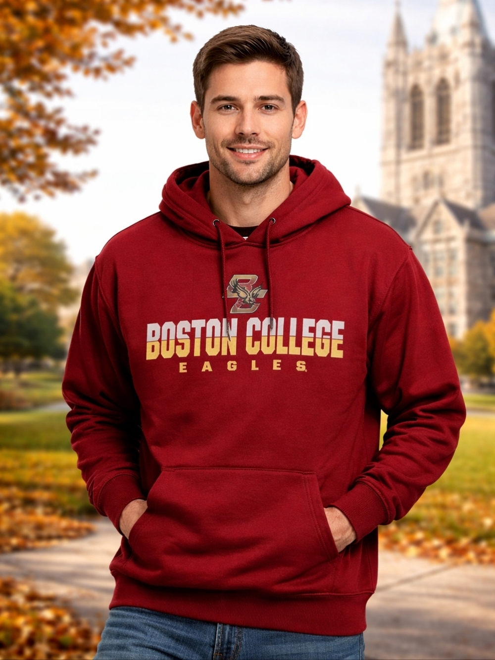 Colosseum Boston College Eagles Maroon Hoodie Men’s XL NCAA